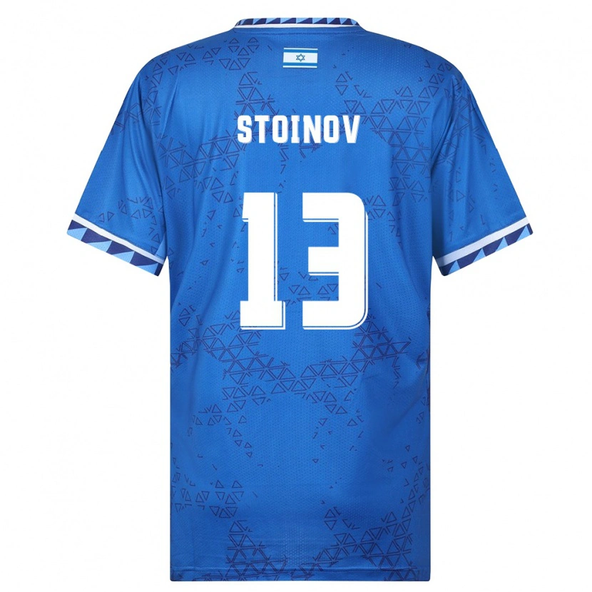 Danxen Men Israel Nikita Stoinov #13 Blue White Away Jersey 26-28 T-Shirt