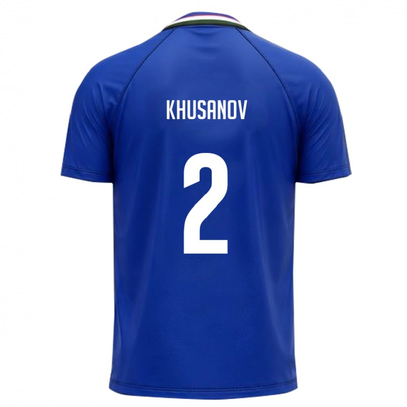 Danxen Women Uzbekistan Abdukodir Khusanov #2 Royal Blue White Home Jersey 26-28 T-Shirt