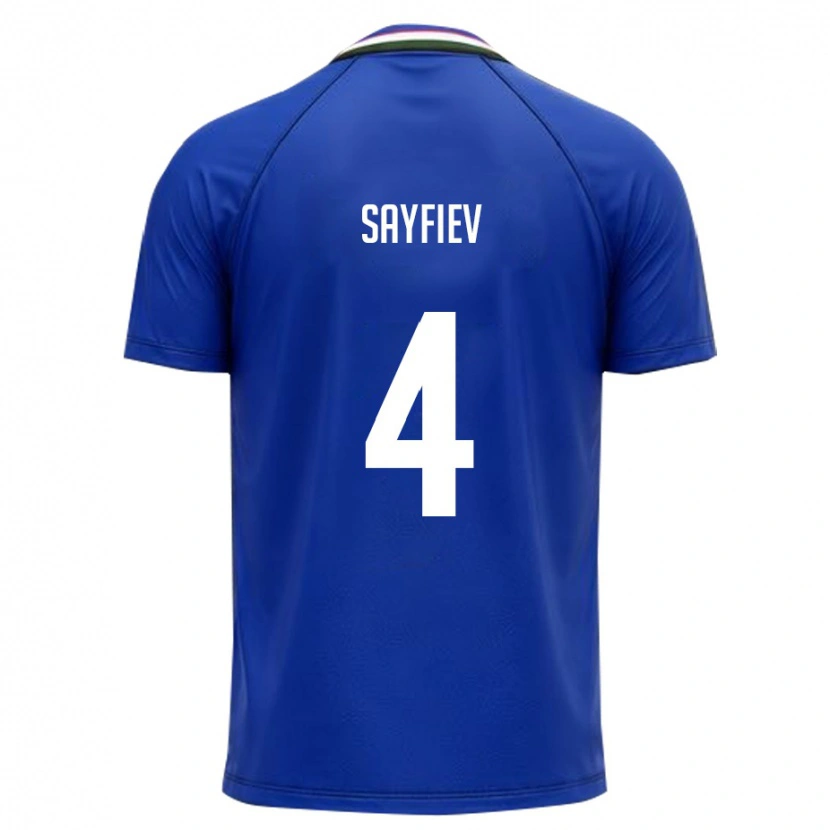 Danxen Women Uzbekistan Farrukh Sayfiev #4 Royal Blue White Home Jersey 26-28 T-Shirt