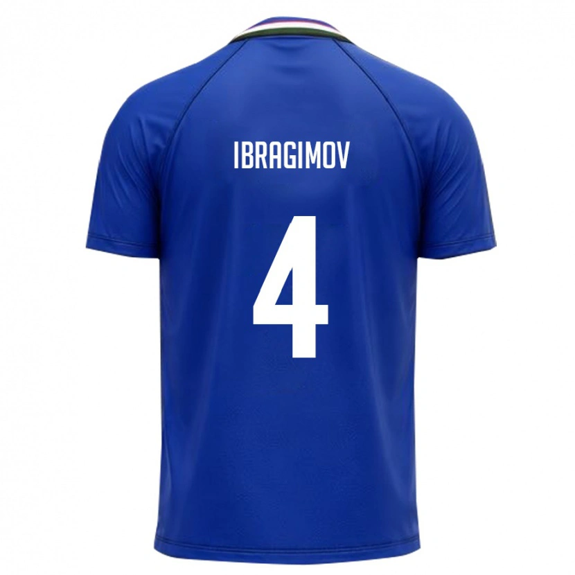 Danxen Women Uzbekistan Sunnat Ibragimov #4 Royal Blue White Home Jersey 26-28 T-Shirt