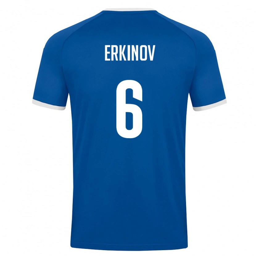 Danxen Women Uzbekistan Bekhruz Erkinov #6 Royal Blue White Home Jersey 26-28 T-Shirt