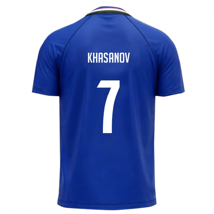 Danxen Women Uzbekistan Sadriddin Khasanov #7 Royal Blue White Home Jersey 26-28 T-Shirt