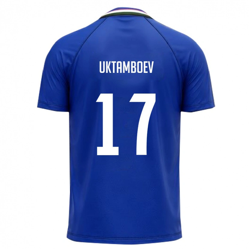 Danxen Women Uzbekistan Jakhongirmirzo Uktamboev #17 Royal Blue White Home Jersey 26-28 T-Shirt