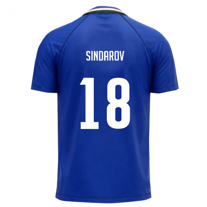 Danxen Women Uzbekistan Khumoyun Sindarov #18 Royal Blue White Home Jersey 26-28 T-Shirt