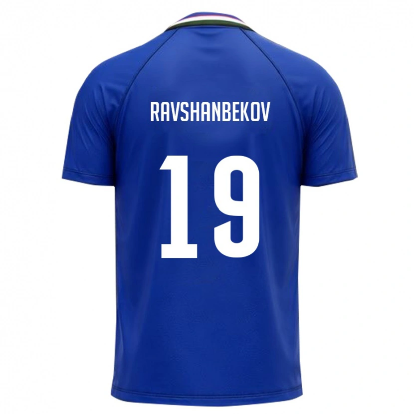 Danxen Women Uzbekistan Akhrorbek Ravshanbekov #19 Royal Blue White Home Jersey 26-28 T-Shirt
