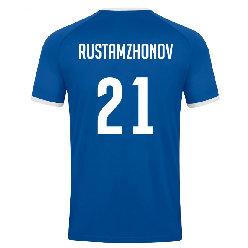 Danxen Women Uzbekistan Nematullo Rustamzhonov #21 Royal Blue White Home Jersey 26-28 T-Shirt