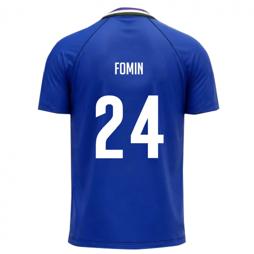 Danxen Women Uzbekistan Rustambek Fomin #24 Royal Blue White Home Jersey 26-28 T-Shirt