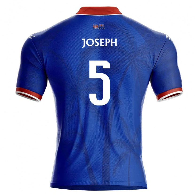 Danxen Women Haiti Miguel Joseph #5 Blue Red White Home Jersey 26-28 T-Shirt