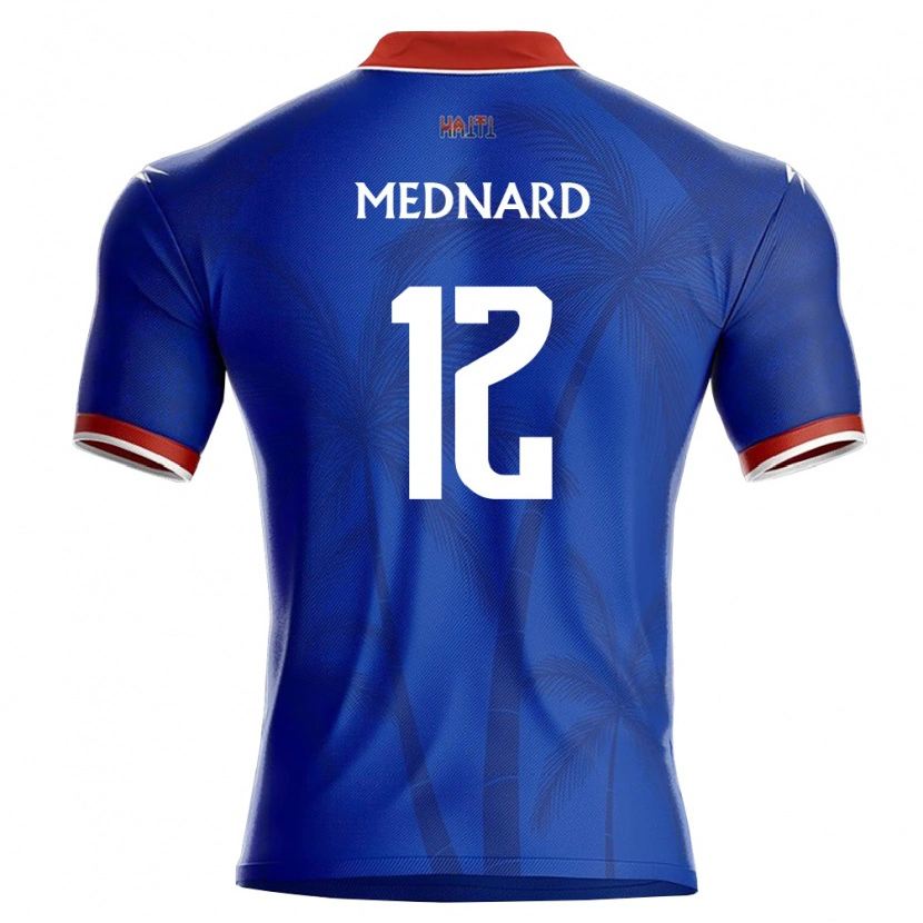 Danxen Women Haiti Jonah Mednard #12 Blue Red White Home Jersey 26-28 T-Shirt