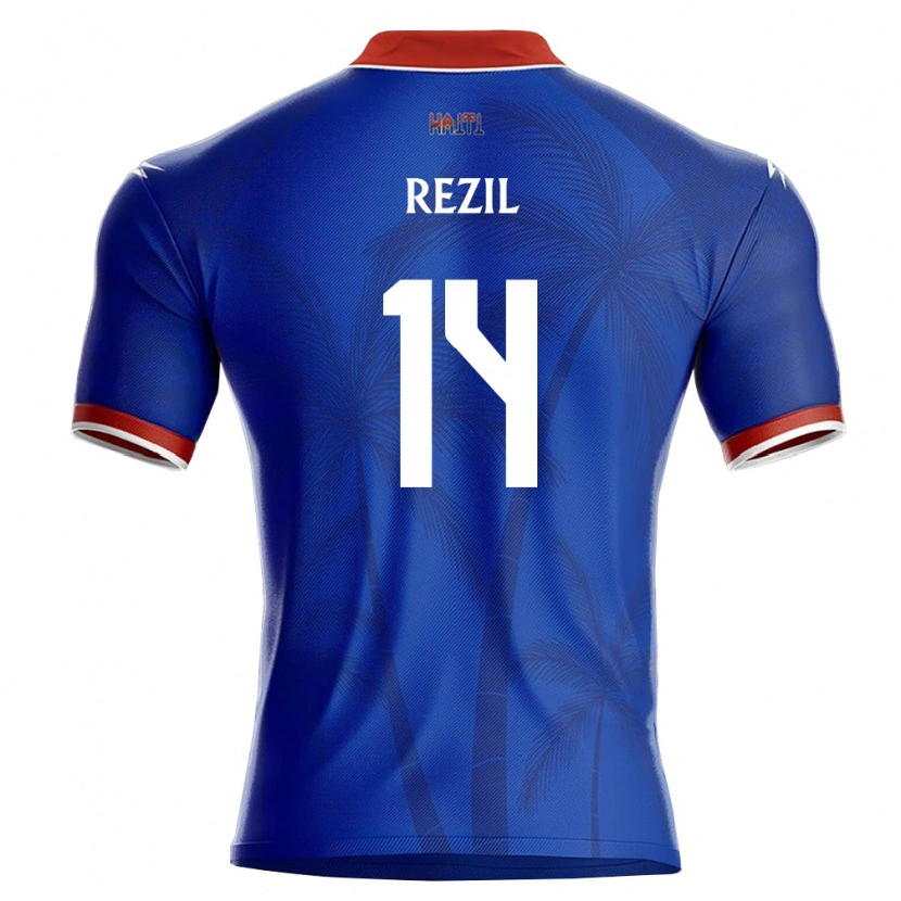 Danxen Women Haiti Dieuvens Rezil #14 Blue Red White Home Jersey 26-28 T-Shirt