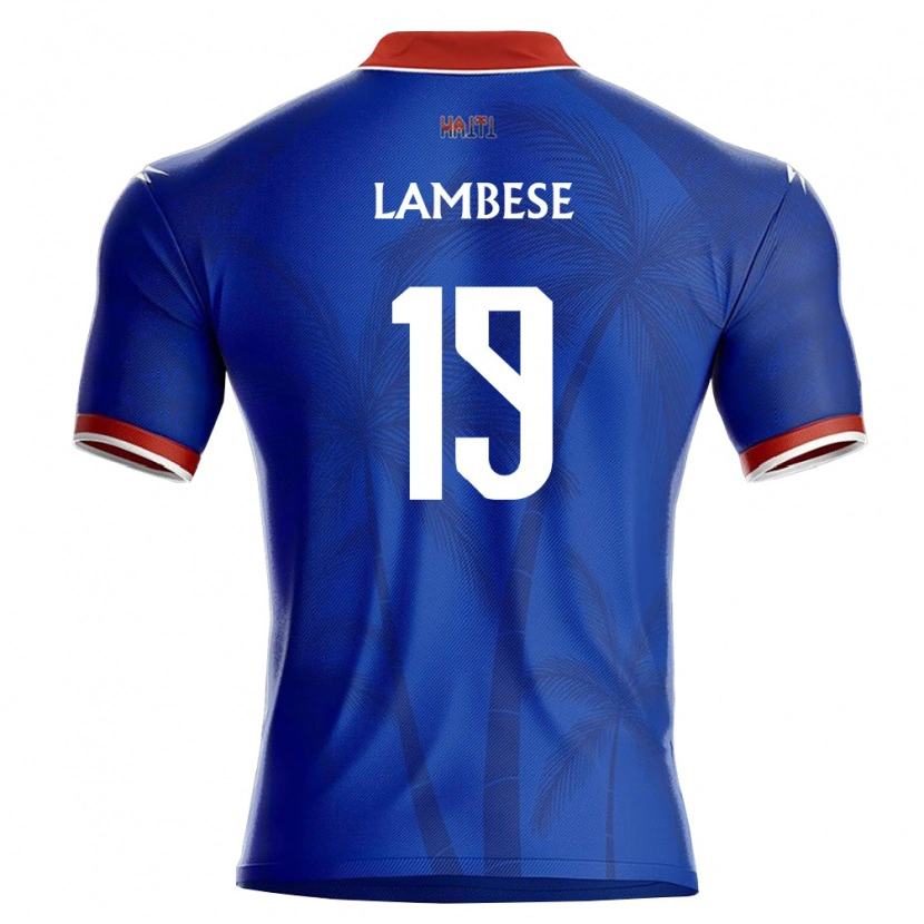Danxen Women Haiti Stéphane Lambese #19 Blue Red White Home Jersey 26-28 T-Shirt
