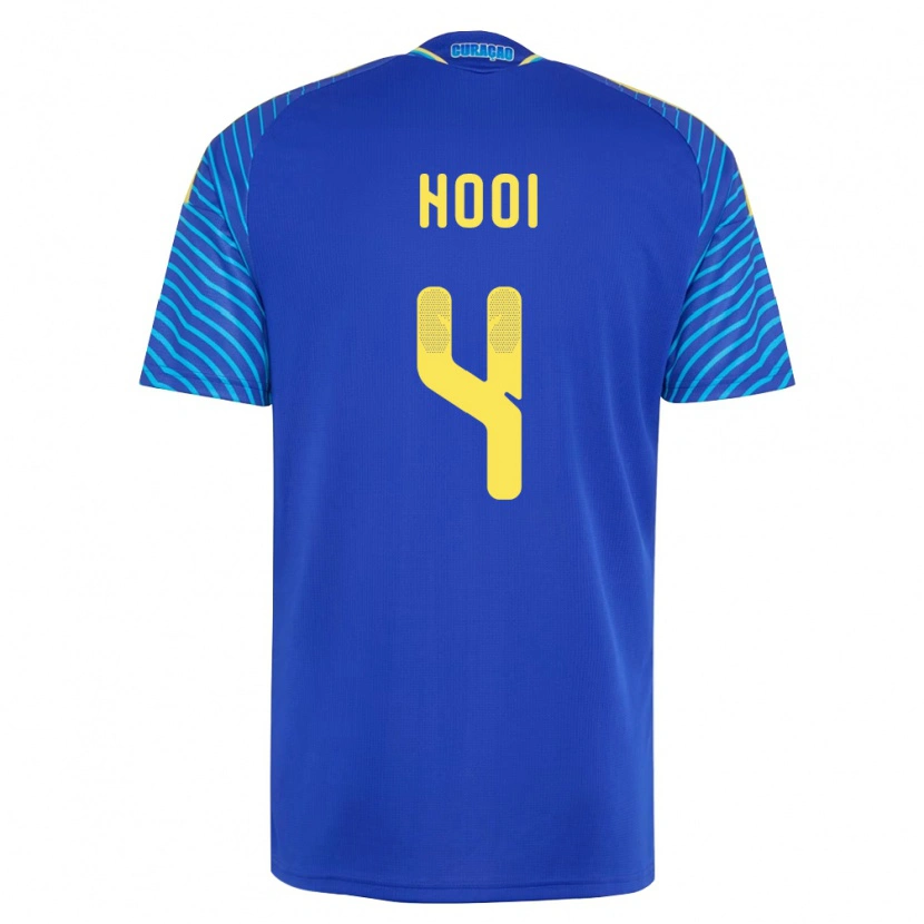 Danxen Women Curaçao Shuvienchêlo Hooi #4 Navy White Home Jersey 26-28 T-Shirt