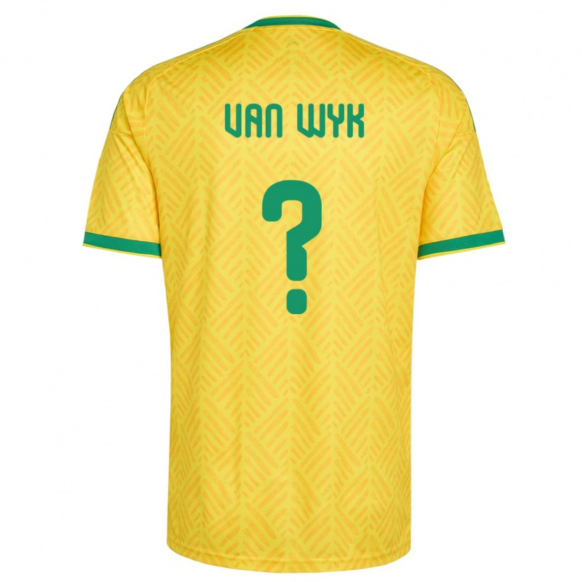 Danxen Women South Africa Antonio Van Wyk #0 Yellow Green Home Jersey 26-28 T-Shirt