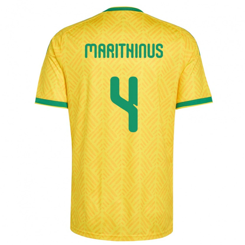 Danxen Women South Africa Liam Marithinus #4 Yellow Green Home Jersey 26-28 T-Shirt