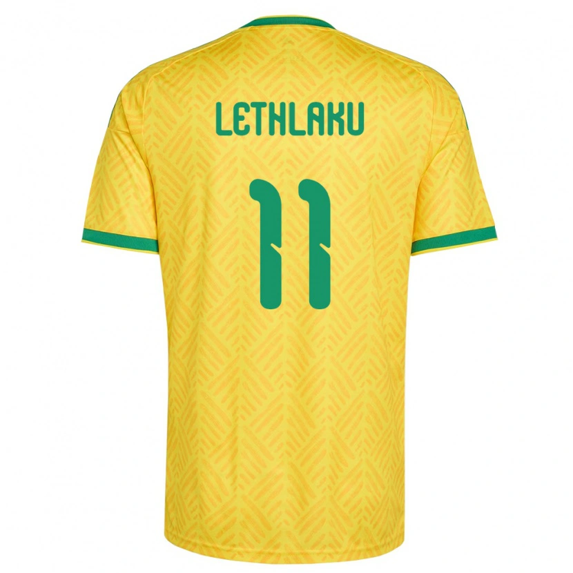 Danxen Women South Africa Kutlwano Lethlaku #11 Yellow Green Home Jersey 26-28 T-Shirt