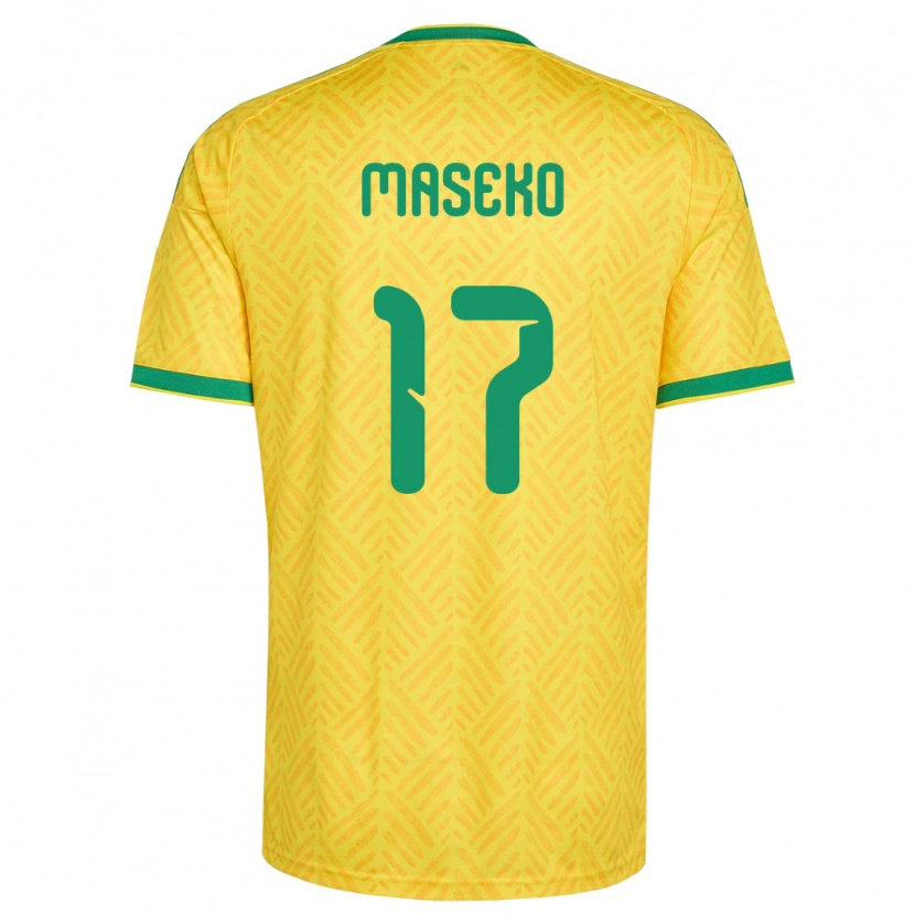 Danxen Women South Africa Thapelo Maseko #17 Yellow Green Home Jersey 26-28 T-Shirt