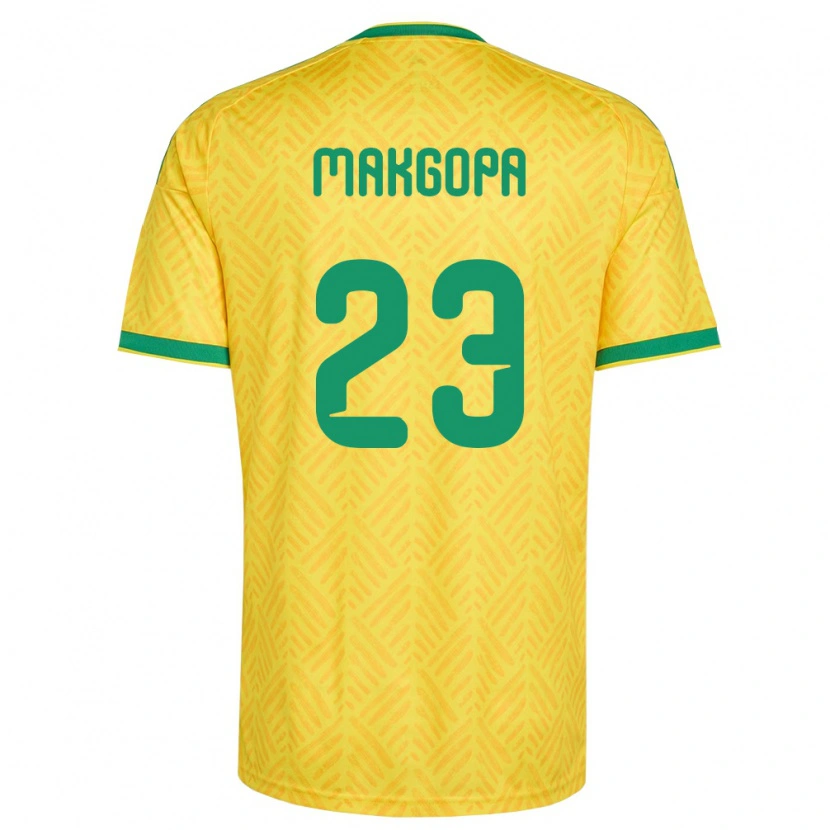 Danxen Women South Africa Evidence Makgopa #23 Yellow Green Home Jersey 26-28 T-Shirt