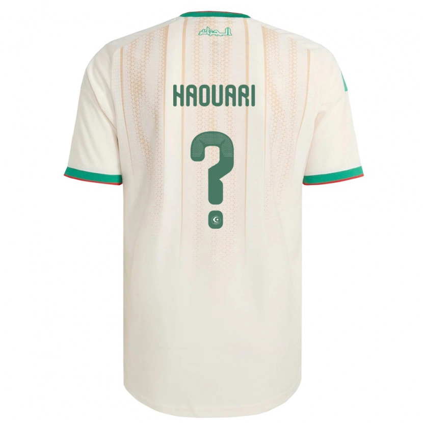 Danxen Women Algeria Yassine Haouari #0 Off-White Green Red Home Jersey 26-28 T-Shirt