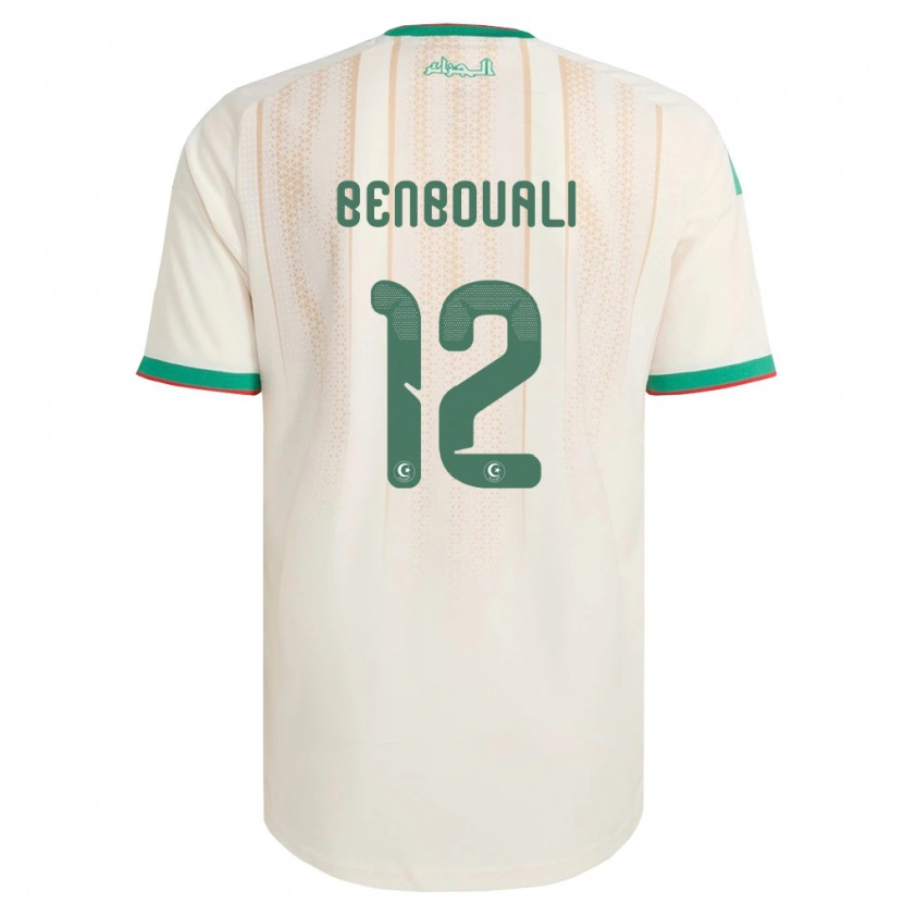 Danxen Women Algeria Nadhir Benbouali #12 Off-White Green Red Home Jersey 26-28 T-Shirt