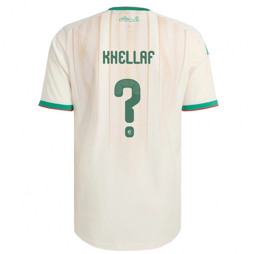 Danxen Women Algeria Tarek Khellaf #0 Off-White Green Red Home Jersey 26-28 T-Shirt
