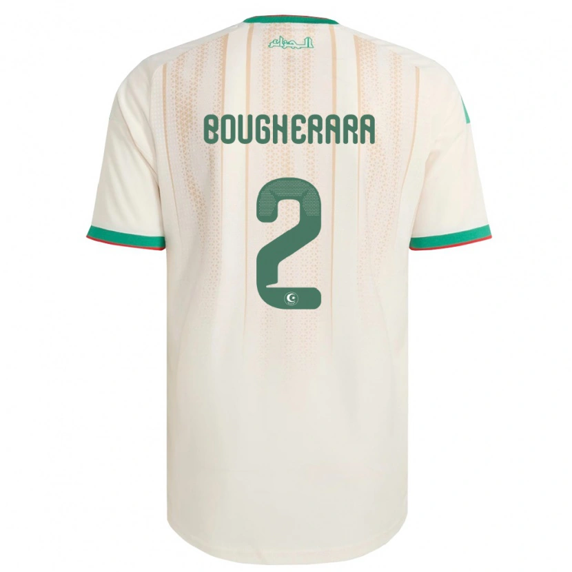 Danxen Women Algeria Abdelhafid Bougherara #2 Off-White Green Red Home Jersey 26-28 T-Shirt