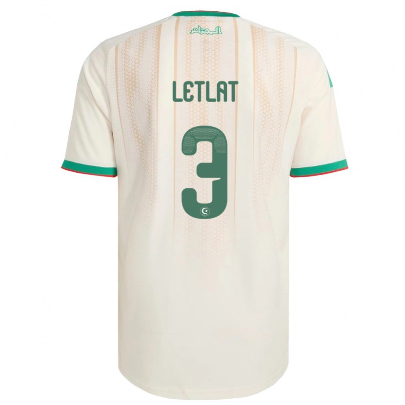 Danxen Women Algeria Adam Letlat #3 Off-White Green Red Home Jersey 26-28 T-Shirt