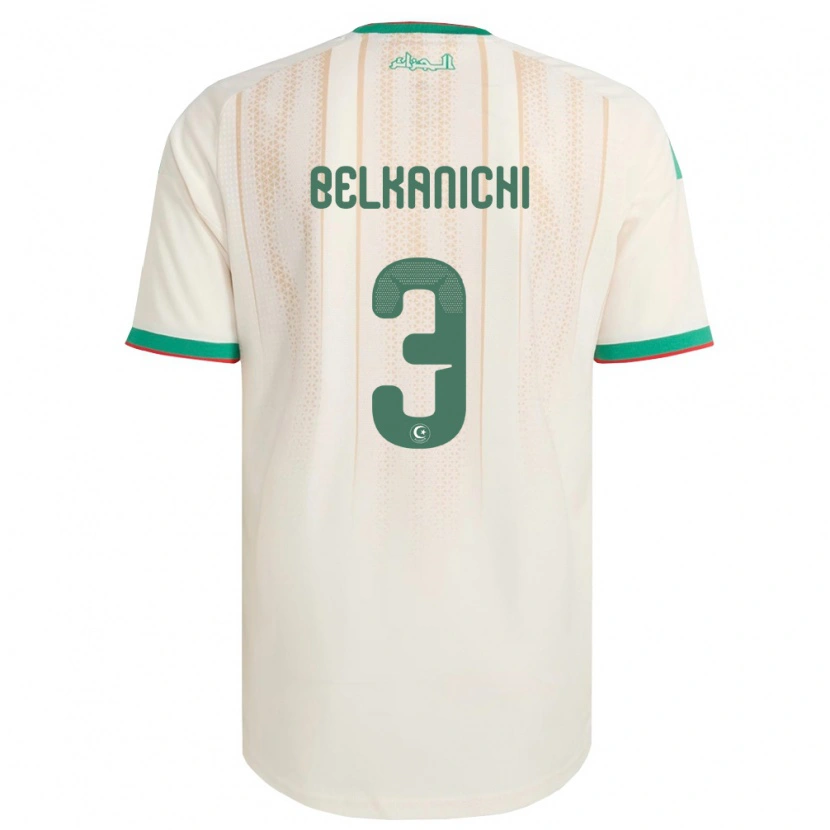Danxen Women Algeria Anas Belkanichi #3 Off-White Green Red Home Jersey 26-28 T-Shirt