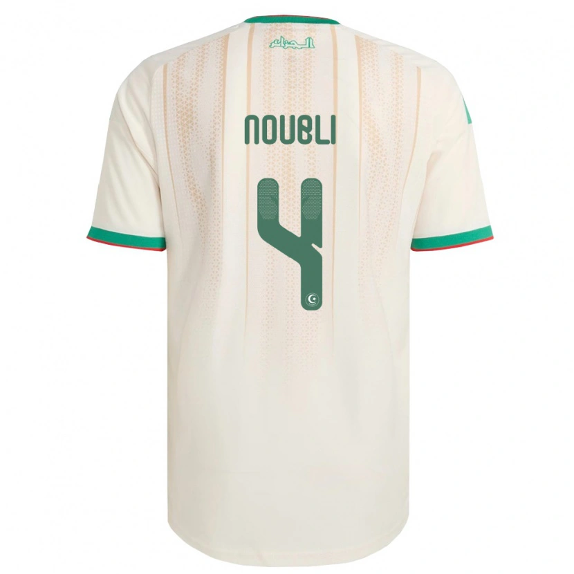 Danxen Women Algeria Mahmoud Noubli #4 Off-White Green Red Home Jersey 26-28 T-Shirt