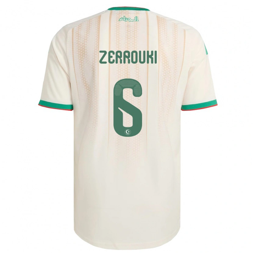 Danxen Women Algeria Ramiz Zerrouki #6 Off-White Green Red Home Jersey 26-28 T-Shirt