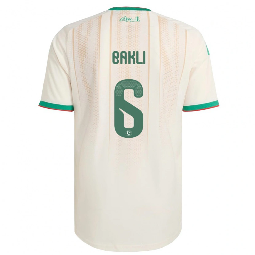 Danxen Women Algeria Abdeselam Bakli #6 Off-White Green Red Home Jersey 26-28 T-Shirt