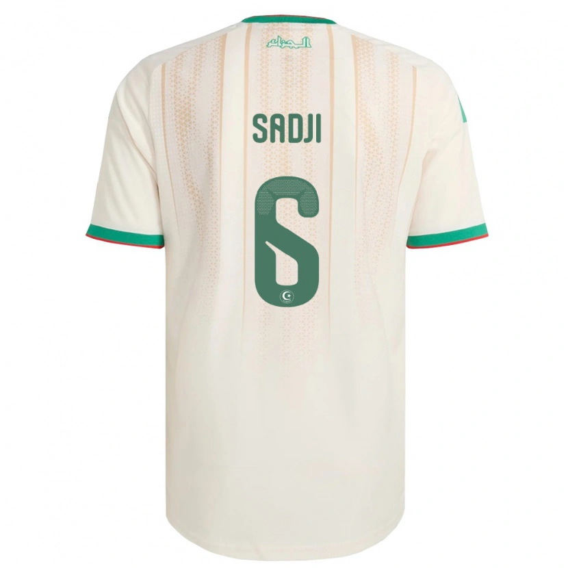 Danxen Women Algeria Ali Sadji #6 Off-White Green Red Home Jersey 26-28 T-Shirt