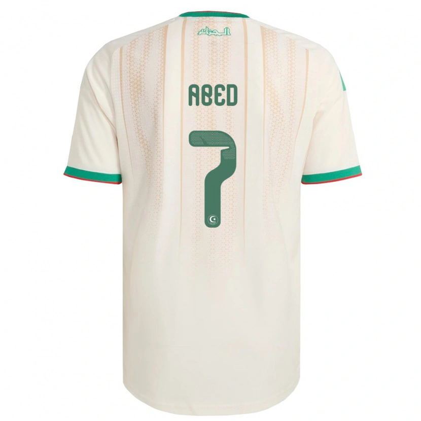 Danxen Women Algeria Yacine Abed #7 Off-White Green Red Home Jersey 26-28 T-Shirt