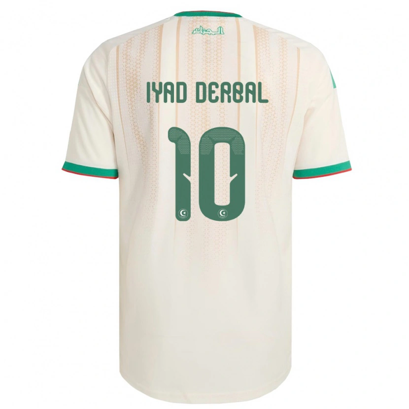 Danxen Women Algeria Bassem Iyad Derbal #10 Off-White Green Red Home Jersey 26-28 T-Shirt
