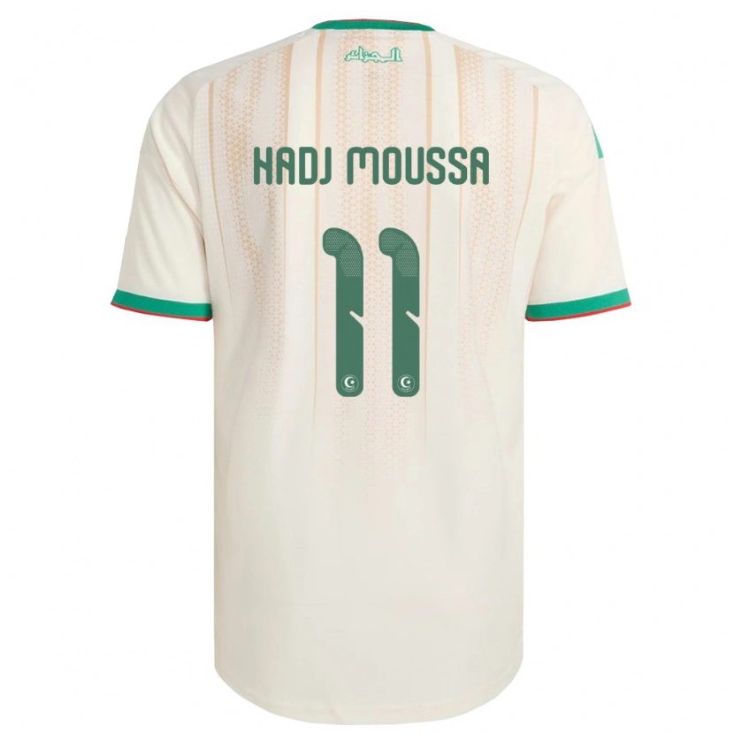 Danxen Women Algeria Anis Hadj Moussa #11 Off-White Green Red Home Jersey 26-28 T-Shirt