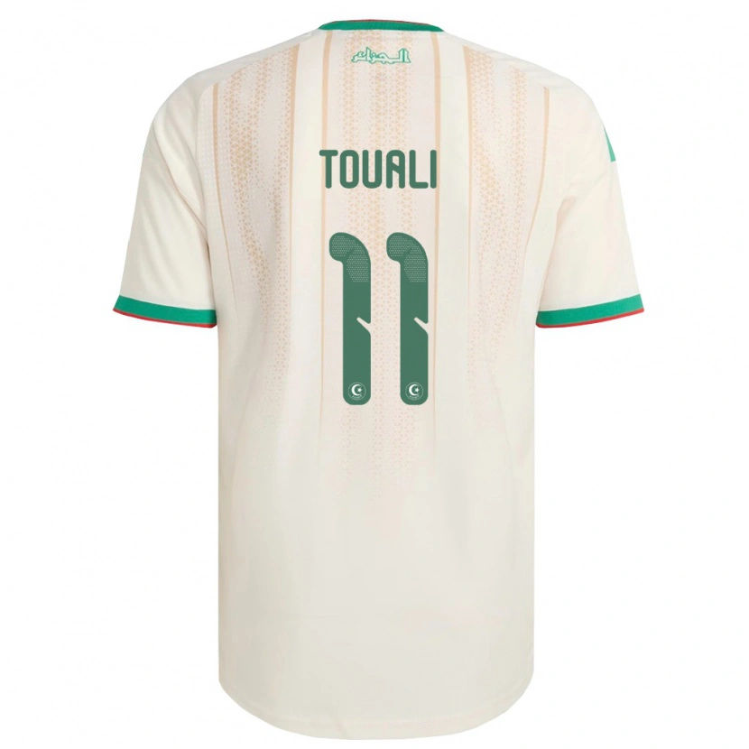 Danxen Women Algeria Khalil Touali #11 Off-White Green Red Home Jersey 26-28 T-Shirt