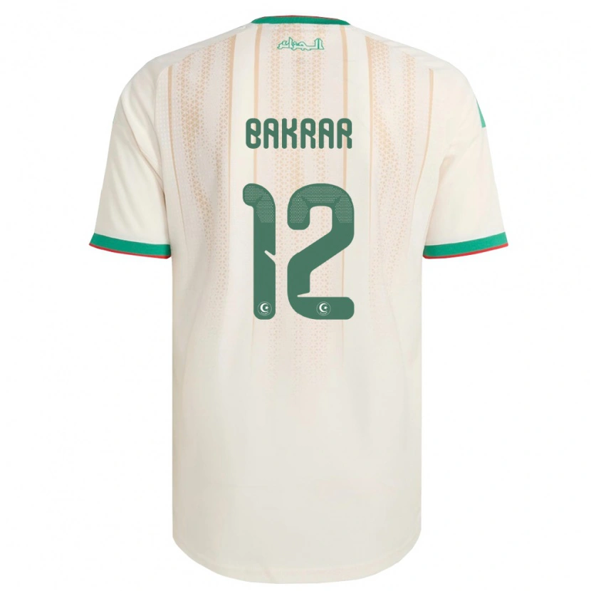 Danxen Women Algeria Monsef Bakrar #12 Off-White Green Red Home Jersey 26-28 T-Shirt