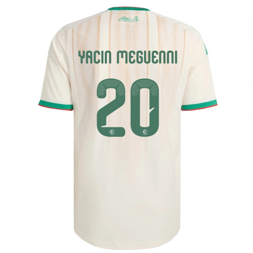 Danxen Women Algeria Mohamed Yacin Meguenni #20 Off-White Green Red Home Jersey 26-28 T-Shirt