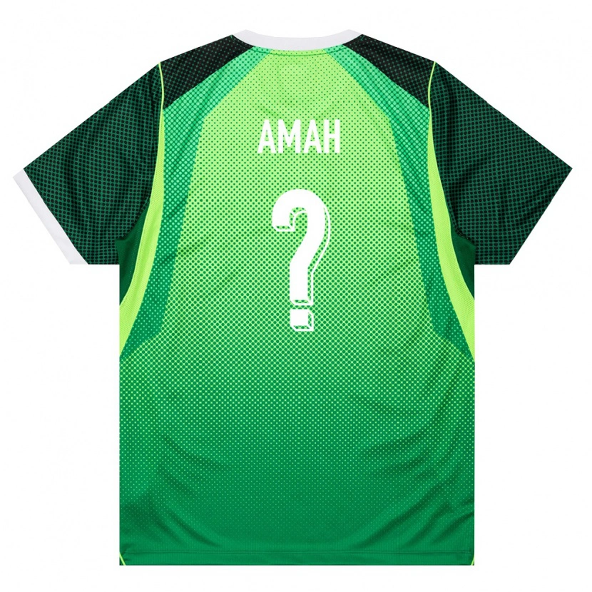Danxen Women Nigeria John Amah #0 Green White Home Jersey 26-28 T-Shirt