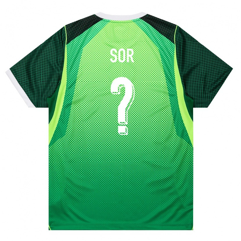 Danxen Women Nigeria Yira Sor #0 Green White Home Jersey 26-28 T-Shirt