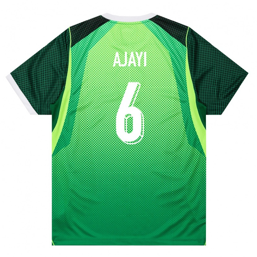 Danxen Women Nigeria Semi Ajayi #6 Green White Home Jersey 26-28 T-Shirt