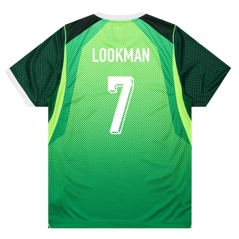 Danxen Women Nigeria Ademola Lookman #7 Green White Home Jersey 26-28 T-Shirt