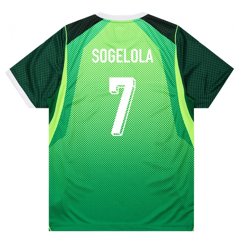 Danxen Women Nigeria Taiwo Sogelola #7 Green White Home Jersey 26-28 T-Shirt
