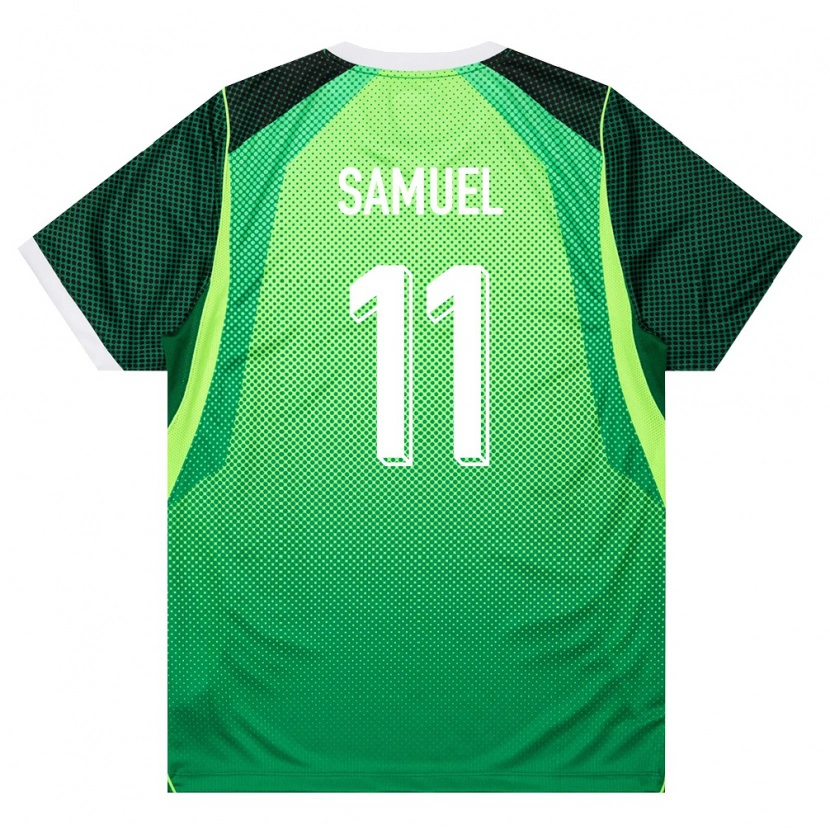 Danxen Women Nigeria Destiny Samuel #11 Green White Home Jersey 26-28 T-Shirt