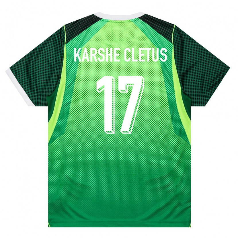 Danxen Women Nigeria Simon Karshe Cletus #17 Green White Home Jersey 26-28 T-Shirt