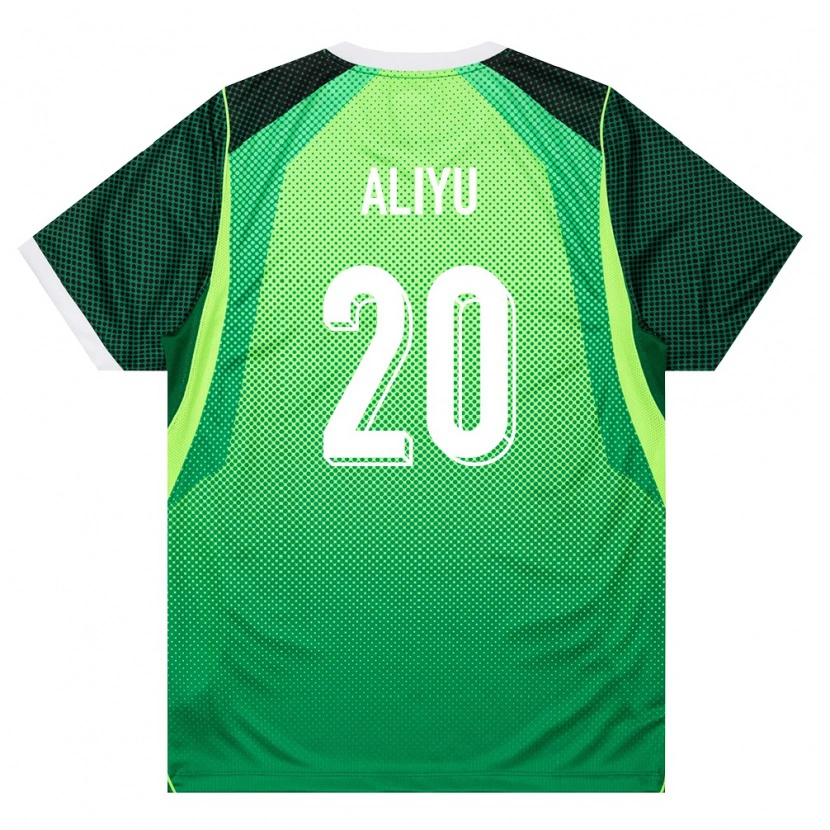 Danxen Women Nigeria Haruna Aliyu #20 Green White Home Jersey 26-28 T-Shirt