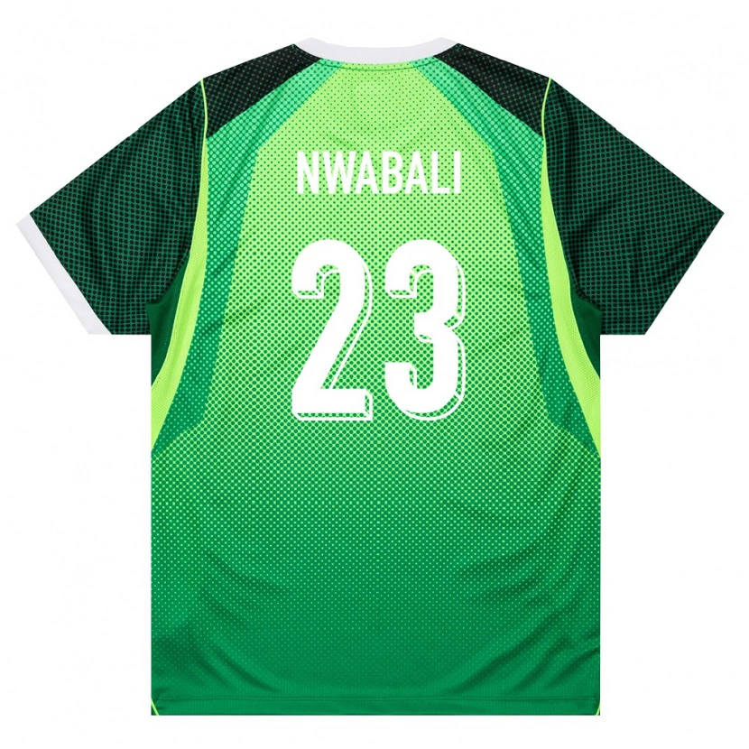 Danxen Women Nigeria Stanley Nwabali #23 Green White Home Jersey 26-28 T-Shirt
