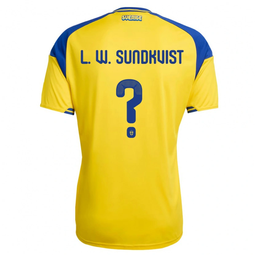 Danxen Women Sweden Leandro Westberg Sundkvist #0 Yellow Blue White Home Jersey 26-28 T-Shirt