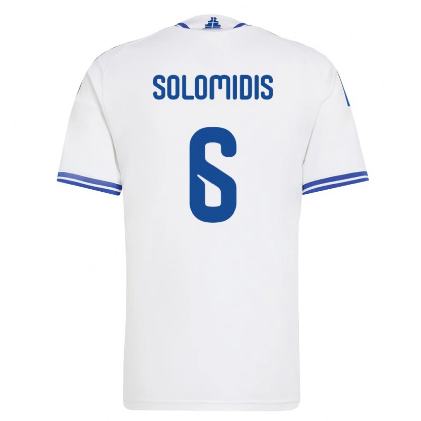 Danxen Women Greece Fotios Solomidis #6 White Blue Home Jersey 26-28 T-Shirt