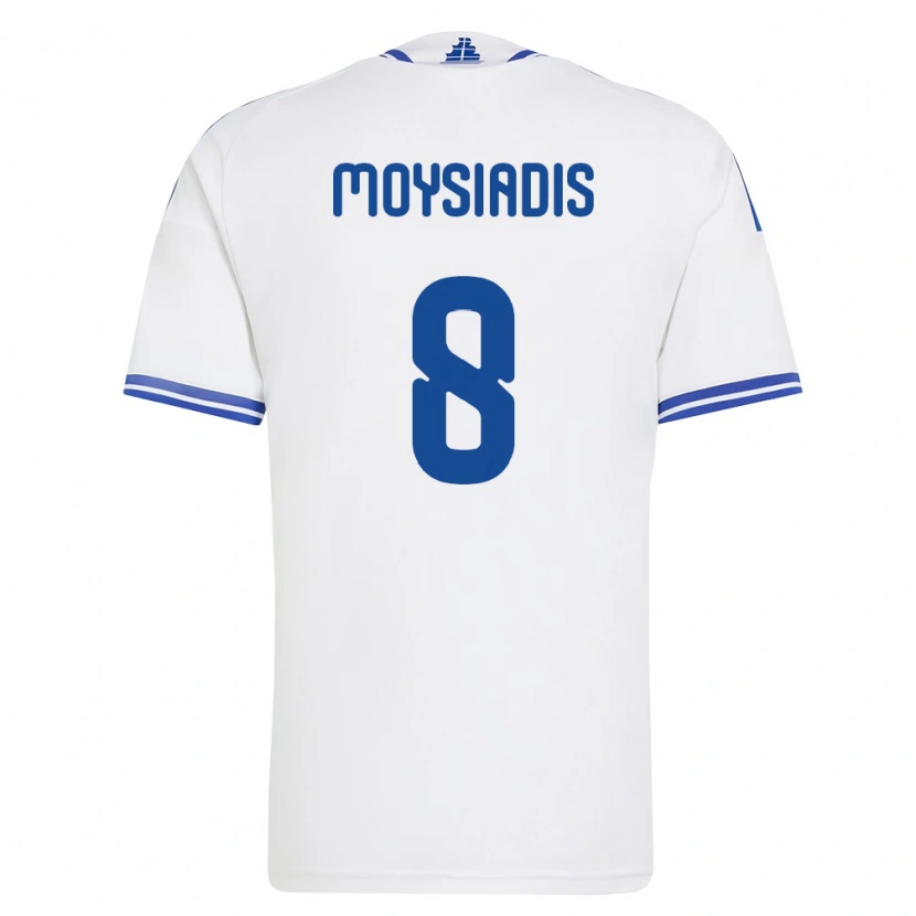 Danxen Women Greece Alexandros Moysiadis #8 White Blue Home Jersey 26-28 T-Shirt