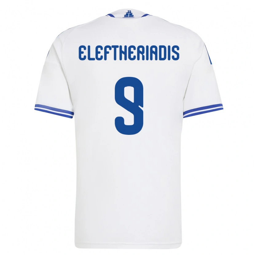 Danxen Women Greece Vasilios Eleftheriadis #9 White Blue Home Jersey 26-28 T-Shirt
